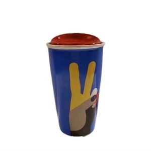 Starbucks 12oz Peace Ceramic Traveler Tumbler W/ Lid